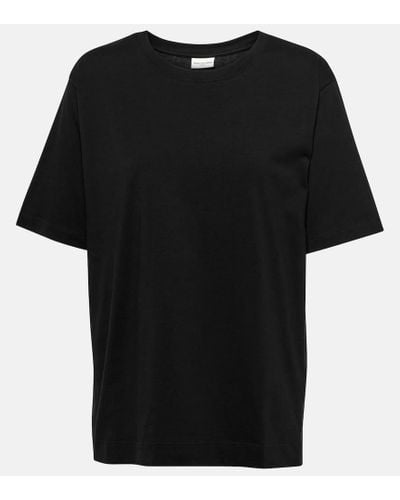 Dries Van Noten T-Shirt aus Baumwoll-Jersey - Schwarz