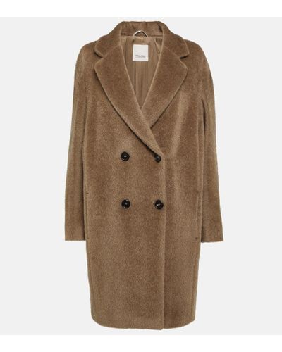 Max Mara Roseto Alpaca And Wool Coat - Brown