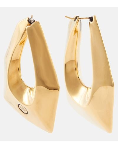 Alexander McQueen 'modernist' Brass Earrings, - Metallic