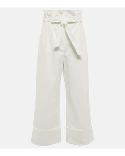 Max Mara Pantaloni Nigella in misto cotone - Bianco