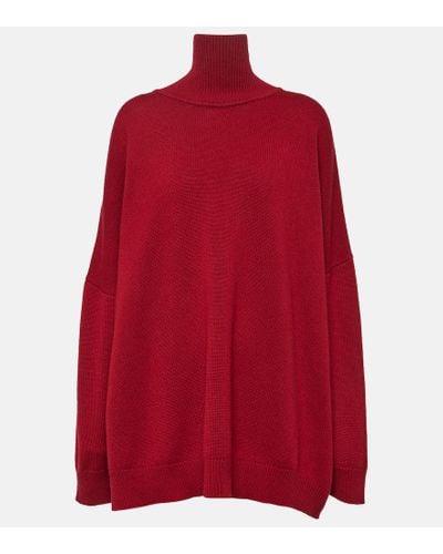 The Row Vinicius Cashmere Turtleneck Sweater - Red