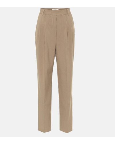 Frankie Shop Bea High-rise Pants - Natural