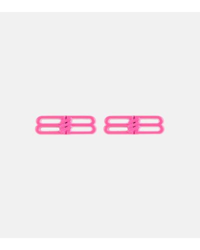 Balenciaga Boucles d'oreilles BB Icon - Rose