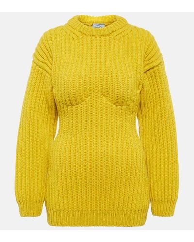 Prada Pullover aus Wolle - Gelb