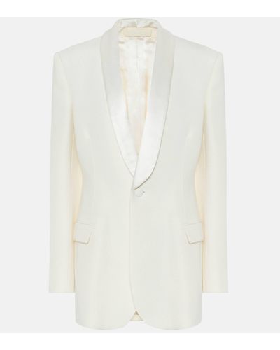 Wardrobe NYC Blazer Release 05 en laine et soie - Blanc