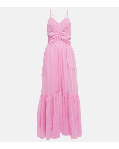 Isabel Marant Robe longue Giana en coton - Rose