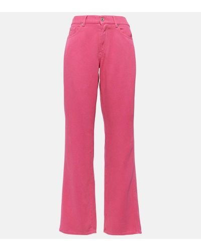 7 For All Mankind Straight Jeans Tess - Pink