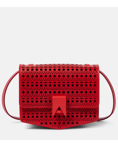 Alaïa Le Papa Small Vienne Leather Crossbody Bag - Red