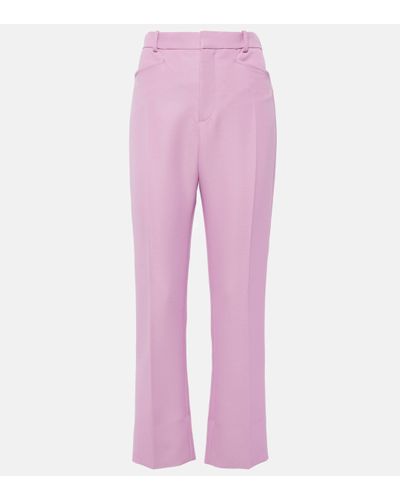 Tom Ford Wool-blend Slim Trousers - Pink