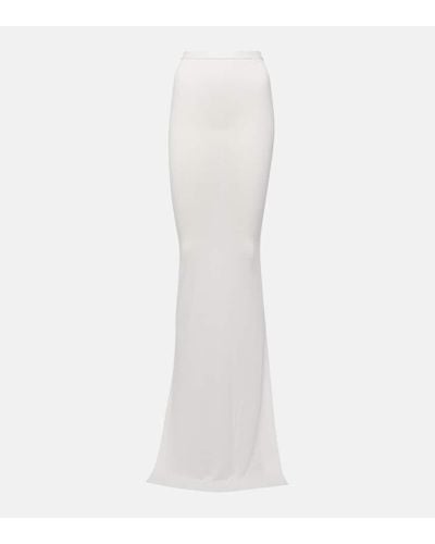 Rick Owens Lilies Jersey Maxi Skirt - White