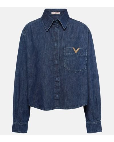 Valentino Chemise en chambray - Bleu