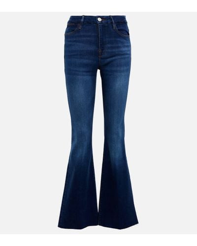 FRAME Wide-leg Flare Jeans - Blue
