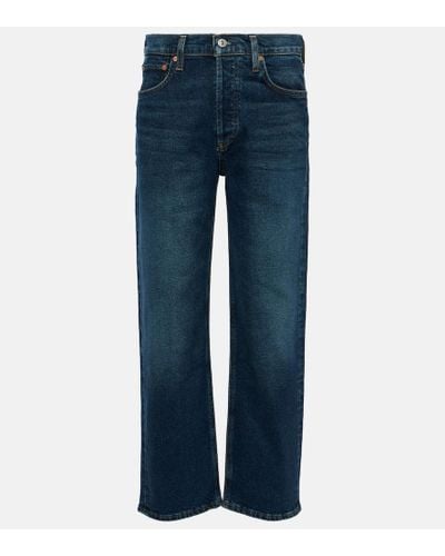 Citizens of Humanity High-Rise Straight Jeans Florence - Blau