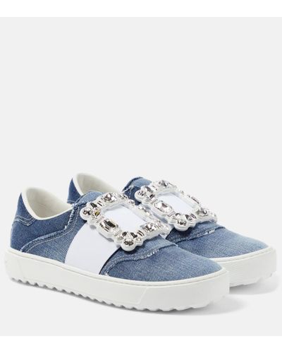 Roger Vivier Sneakers Very Vivier in denim - Blu