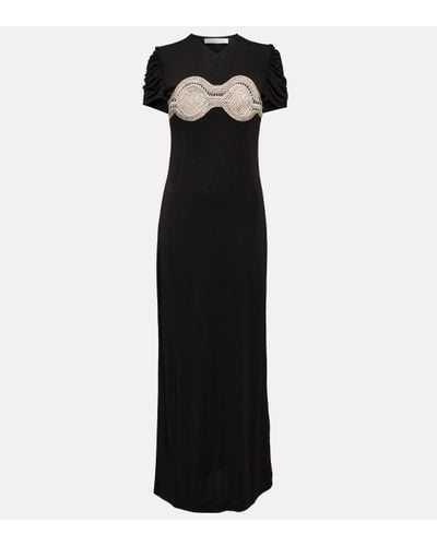 Christopher Esber Robe longue a ornements - Noir