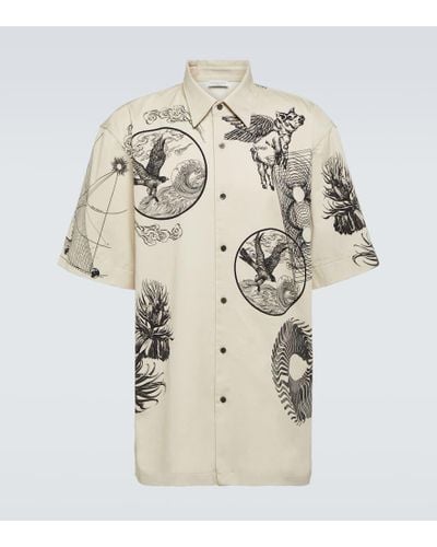 Dries Van Noten Cassidye Printed Cotton Poplin Shirt - Natural