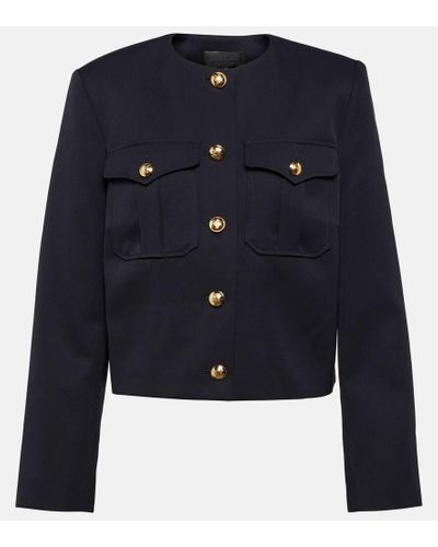 Nili Lotan Maurine Cropped Jacket - Blue