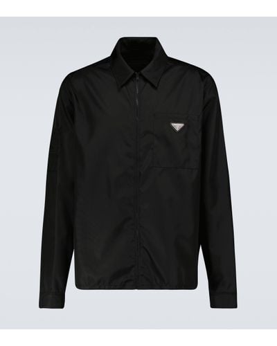 Prada Re-nylon Zipped Overshirt - Black