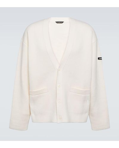 Balenciaga Cardigan in misto lana - Bianco