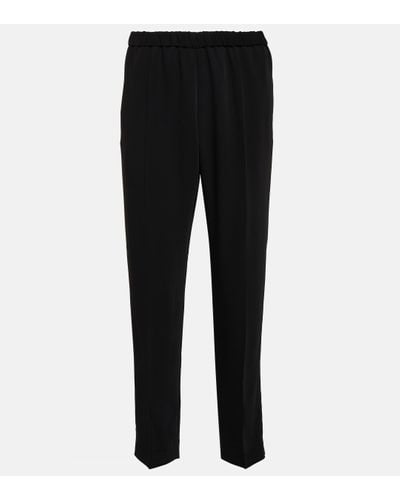 Dries Van Noten High-rise Tapered Trousers - Black