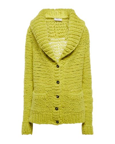 Gabriela Hearst Moses Cashmere And Wool Cardigan - Yellow