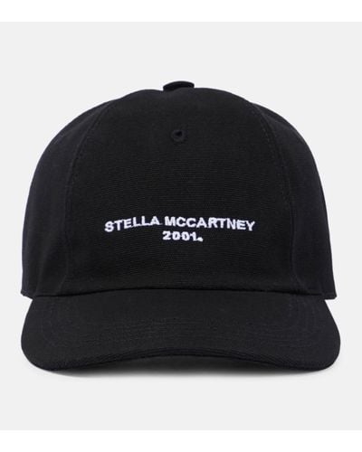 Stella McCartney Casquette en coton a logo - Noir