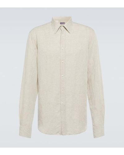 Ralph Lauren Purple Label Linen-blend Shirt - White