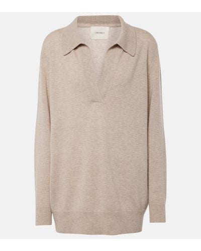 Lisa Yang Josefine Cashmere Polo Sweater - Natural