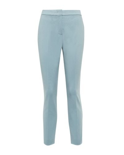 Max Mara Pegno High-rise Slim Jersey Trousers - Blue