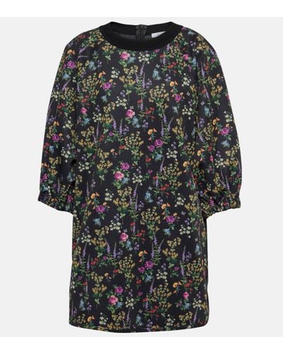 Max Mara Billy Floral Jersey Minidress - Grey