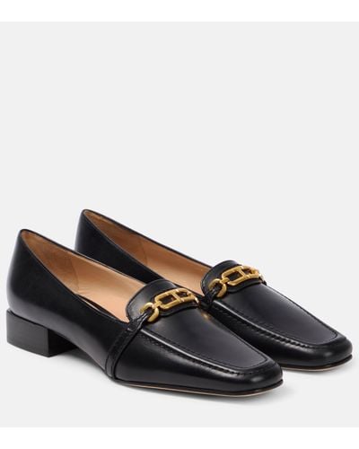 Tom Ford Monogram Leather Loafers - Black
