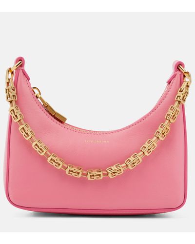 Givenchy Moon Cut Out Mini Leather Shoulder Bag - Pink