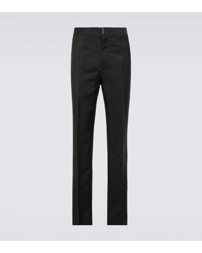 Givenchy Pantalones de traje de lana y mohair - Negro