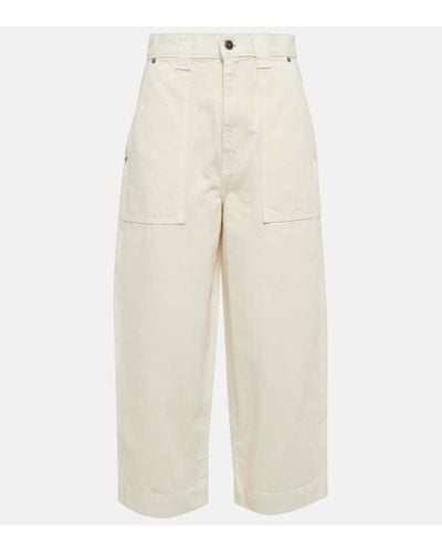 Khaite Hewey High-rise Wide-leg Jeans - White