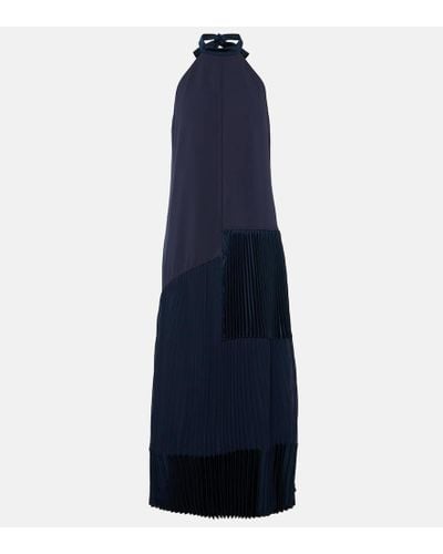 Jonathan Simkhai Noah Pleated Crepe Midi Dress - Blue