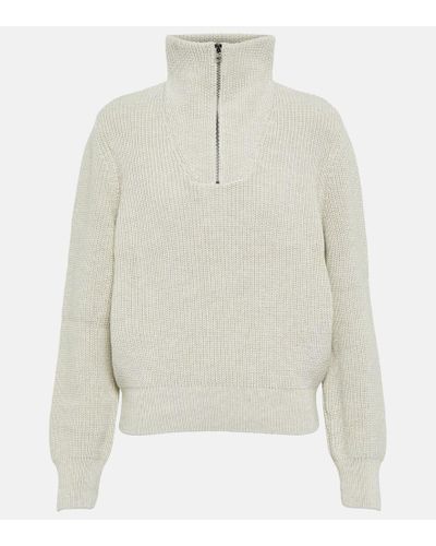 A.P.C. Alexanne Ribbed Cotton Sweater - White