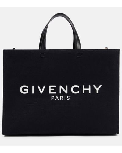 Givenchy Sac À Main En Toile Imprimée À Finitions En Cuir G-tote Medium - Noir