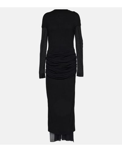 Givenchy Robe aus Jersey und Seide - Schwarz