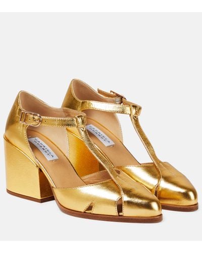 Gabriela Hearst Hawes Metallic Mary Jane Court Shoes