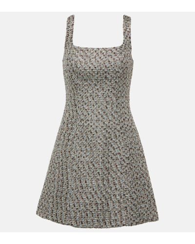 Veronica Beard Delphine Tweed Minidress - Gray