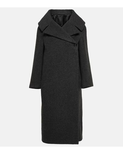 Totême Oversize-Mantel aus einem Wollgemisch - Schwarz
