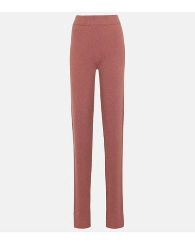 Extreme Cashmere Pantalones Legs N°151 Legs en mezcla de cachemir - Rojo