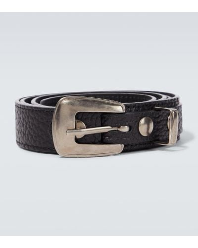 Lemaire Grained Leather Belt - Black