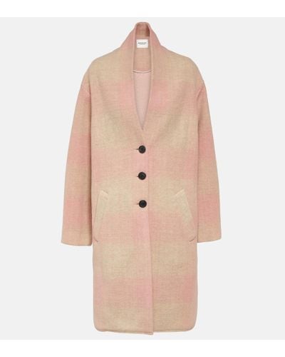 Isabel Marant Checked Wool-blend Coat - Natural