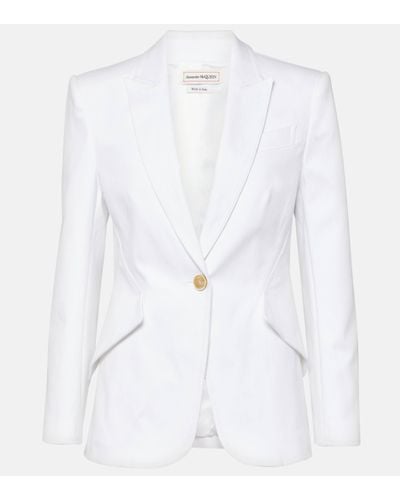 Alexander McQueen Veste en jean - Blanc