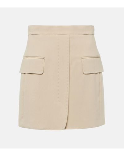 Max Mara Nuoro Wool-blend Miniskirt - Natural