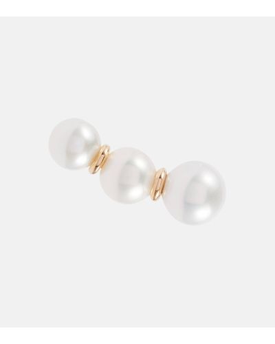 Sophie Bille Brahe Trois Perles 14kt Yellow Gold Single Earring With Pearls - Multicolour