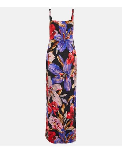 Dries Van Noten Floral-print Crepe Maxi Dress - Multicolor