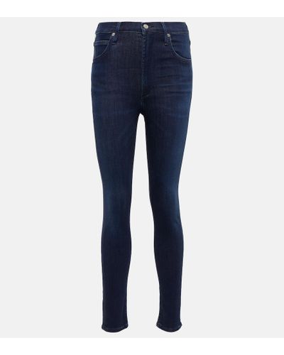 Citizens of Humanity High-Rise Skinny Jeans Chrissy - Blau