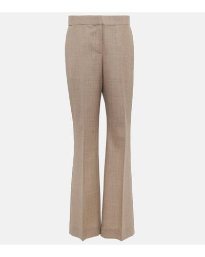 The Row Baer Mid-rise Wool Trousers - Natural